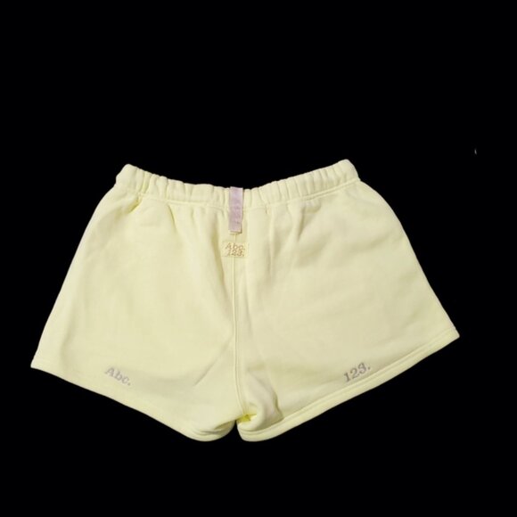 NWT ADVISORY BOARD CRYSTALS Abc 123 WOMEN SWEATSHORTS Sulphur yellow - Picture 2 of 10